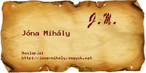 Jóna Mihály névjegykártya