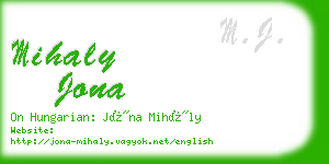 mihaly jona business card